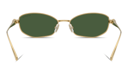 Shop Swarovski Crystal-Embellished Pillow Sunglasses in Gold online.