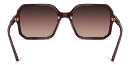 Shop Vogue Eyewear Logo Print Oversized Square Sunglasses in Bordeaux online.