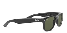 تسوق نظارات شمسية نيو وايفارير بإطار مربّع للجنسين راي بان بلون أسود لامع أونلاين.