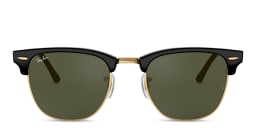 Shop Ray-Ban Clubmaster Square Sunglasses in Black online.