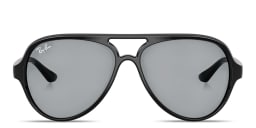 Shop Ray-Ban Cats 5000 Pilot Sunglasses in Black/Grey online.