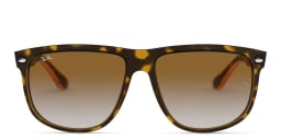 Shop Ray-Ban Boyfriend Square Sunglasses in Light Havana/Brown online.