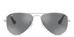 Shop Ray-Ban Junior Kids Pilot Sunglasses in Silver/Grey online.