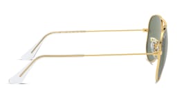 Shop Ray-Ban Junior Kids Aviator Sunglasses in Metal in Gold online.