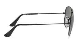 Shop Ray-Ban Junior Kids Aviator Sunglasses in Metal in Black online.