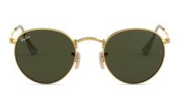Shop Ray-Ban Round Metal Sunglasses in Gold online.
