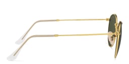 Shop Ray-Ban Round Metal Sunglasses in Gold online.