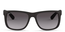 Shop Ray-Ban Justin Square Sunglasses in Black online.