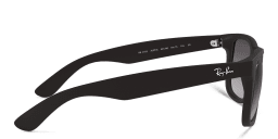 Shop Ray-Ban Justin Square Sunglasses in Black online.