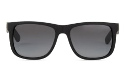 Shop Ray-Ban Justin Square Sunglasses in Black/Grey online.