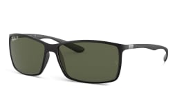 Shop Ray-Ban Liteforce Tech Rectangle Sunglasses in Black online.