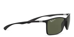 Shop Ray-Ban Liteforce Tech Rectangle Sunglasses in Black online.