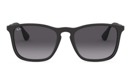 Shop Ray-Ban Chris Square Sunglasses in Black online.