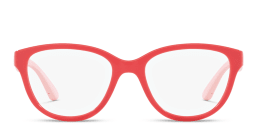 Shop Emporio Armani Kids Cat-Eye Eyeglasses in Red online.