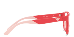 Shop Emporio Armani Kids Cat-Eye Eyeglasses in Red online.