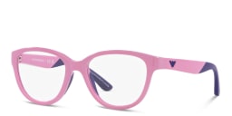Shop Emporio Armani Kids Cat-Eye Eyeglasses in Purple online.