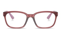 Shop Emporio Armani Junior Eaglo Logo Pillow Eyeglasses in Red online.