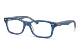 Shop Ray-Ban Junior Optics Kids Square Eyeglasses in Dark Blue online.
