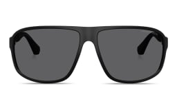 Shop Emporio Armani Unisex Square Sunglasses in Black/Grey online.