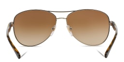 Shop BURBERRY Pilot Sunglasses in Light Gold online.