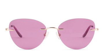 Rimless Cat-Eye Sunglasses