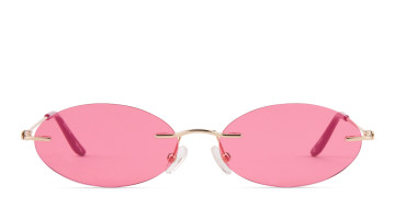 Rimless Oval Sunglasses