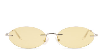 Rimless Oval Sunglasses
