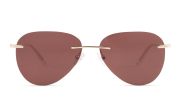 Rimless Aviator Sunglasses